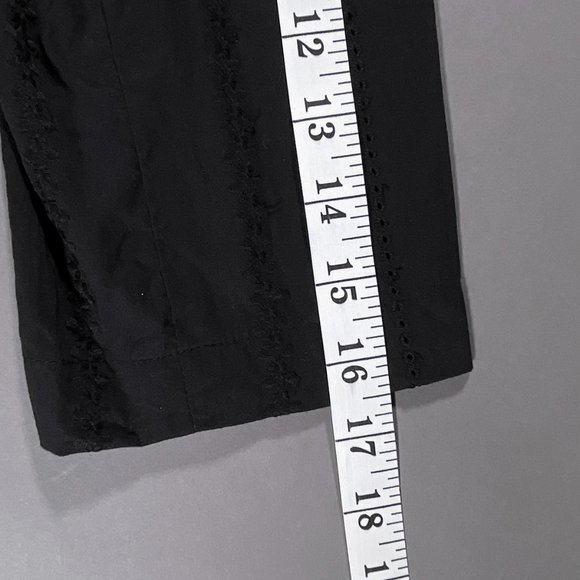 A.N.A. Black Top with Eyelets Front Tie Closure Size Small - Picture 11 of 15